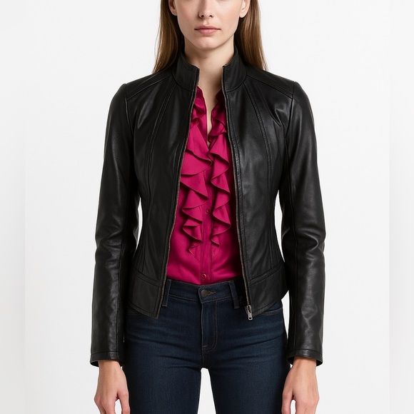 JUNE Moto genuine leather jacket NEW - Picture 1 of 9
